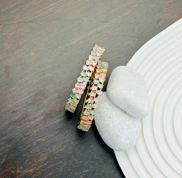 RosGold finish party wear Stone  Bangles