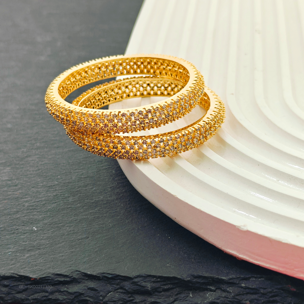 Kids Bangles 2 pc set-Designer-AD stone
