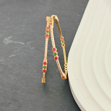 Kids Bangles 2 pc set- Designer-Multi AD stone