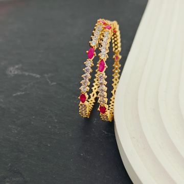 Kids Bangles - 2 PCs set-Ruby Stone