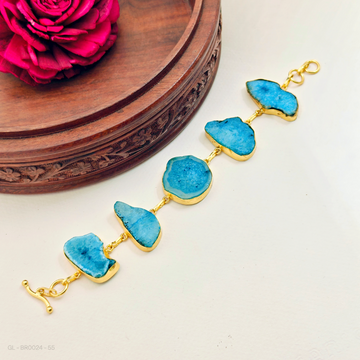 Western Bracelet chain in natural Blue-stone