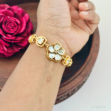 Polki Golden Finish Bracelet