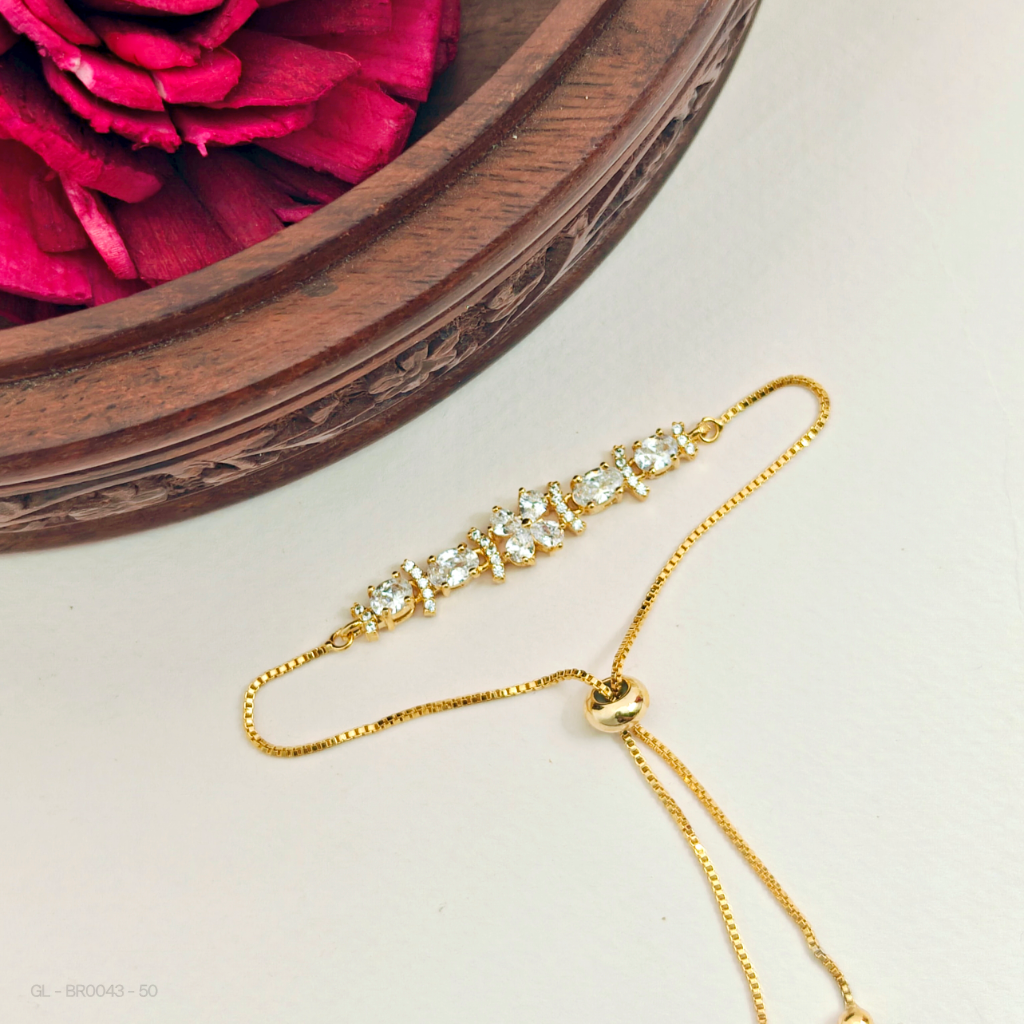 Free size White-AD stone Bracelet