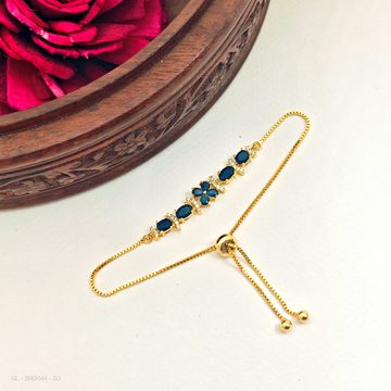 Free size AD-Blue -stone Bracelet