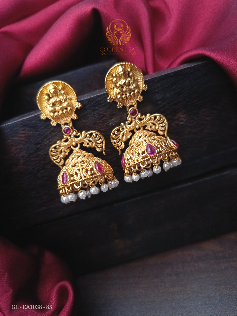 Flipkart.com - Buy IMRASIO Temple design lakshmi jhumka earrings Brass  Jhumki Earring Online at Best Prices in India