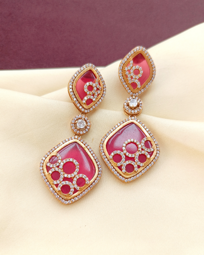 Party wear Cz Long Earrings GL-EA2078-135