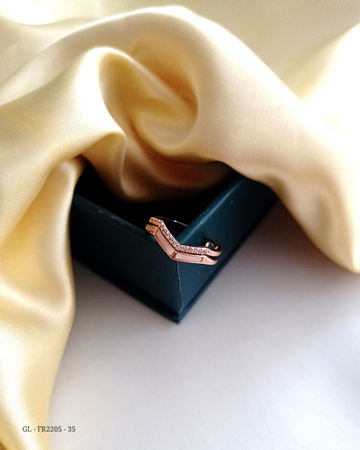 Women's Finger Ring in Rose Gold polish  GL-FR2205-35