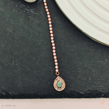 Rose Gold Maang Tikka / Nethichutti
