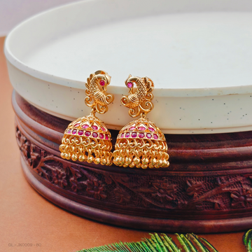 Micro polish peacock Jhumkas