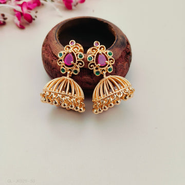 Gold plated umbrella Jhumkas - Design 7
