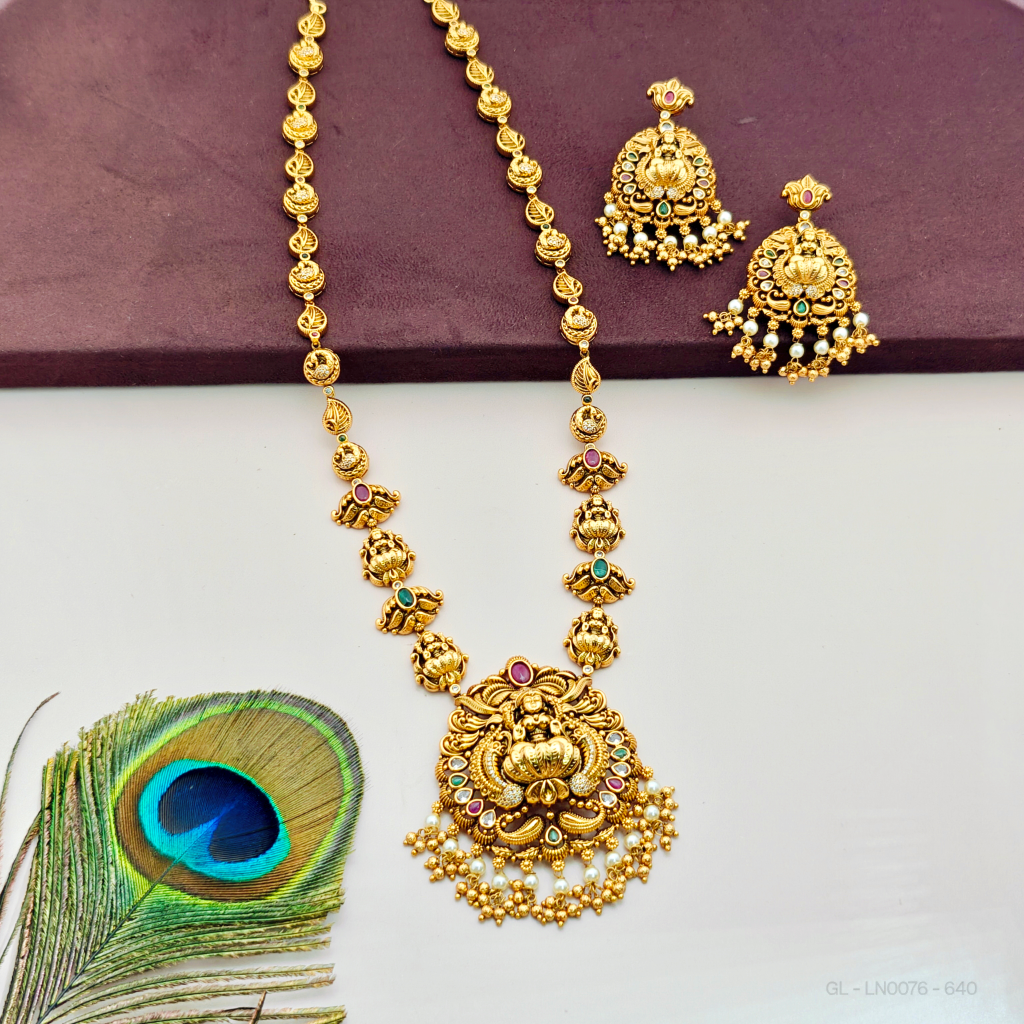 Antique gold Lakshmi design Necklace