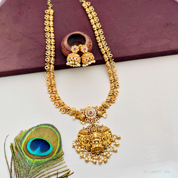 Antique gold Lakshmi Floral Necklace
