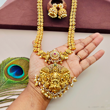 Antique gold Lakshmi Floral Necklace