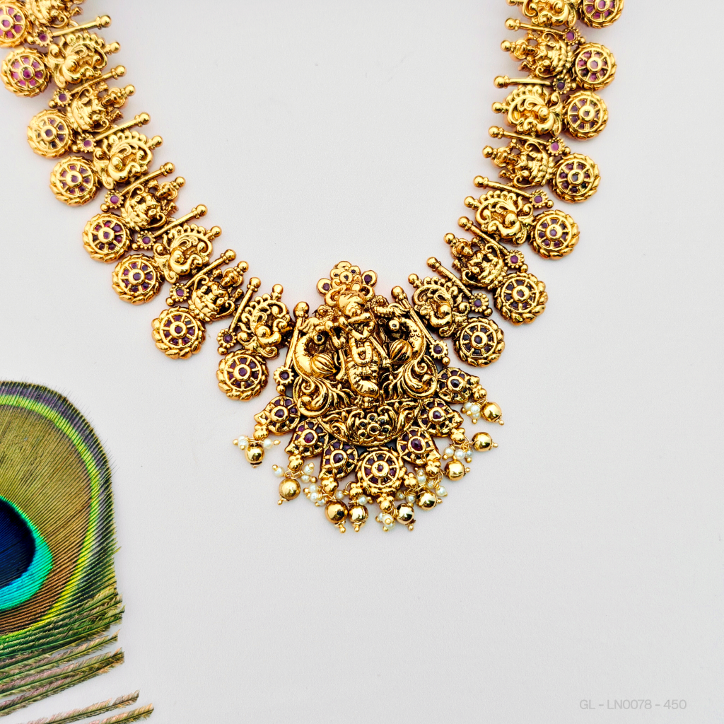 Nakshi Krishna-chakra pattern Necklace