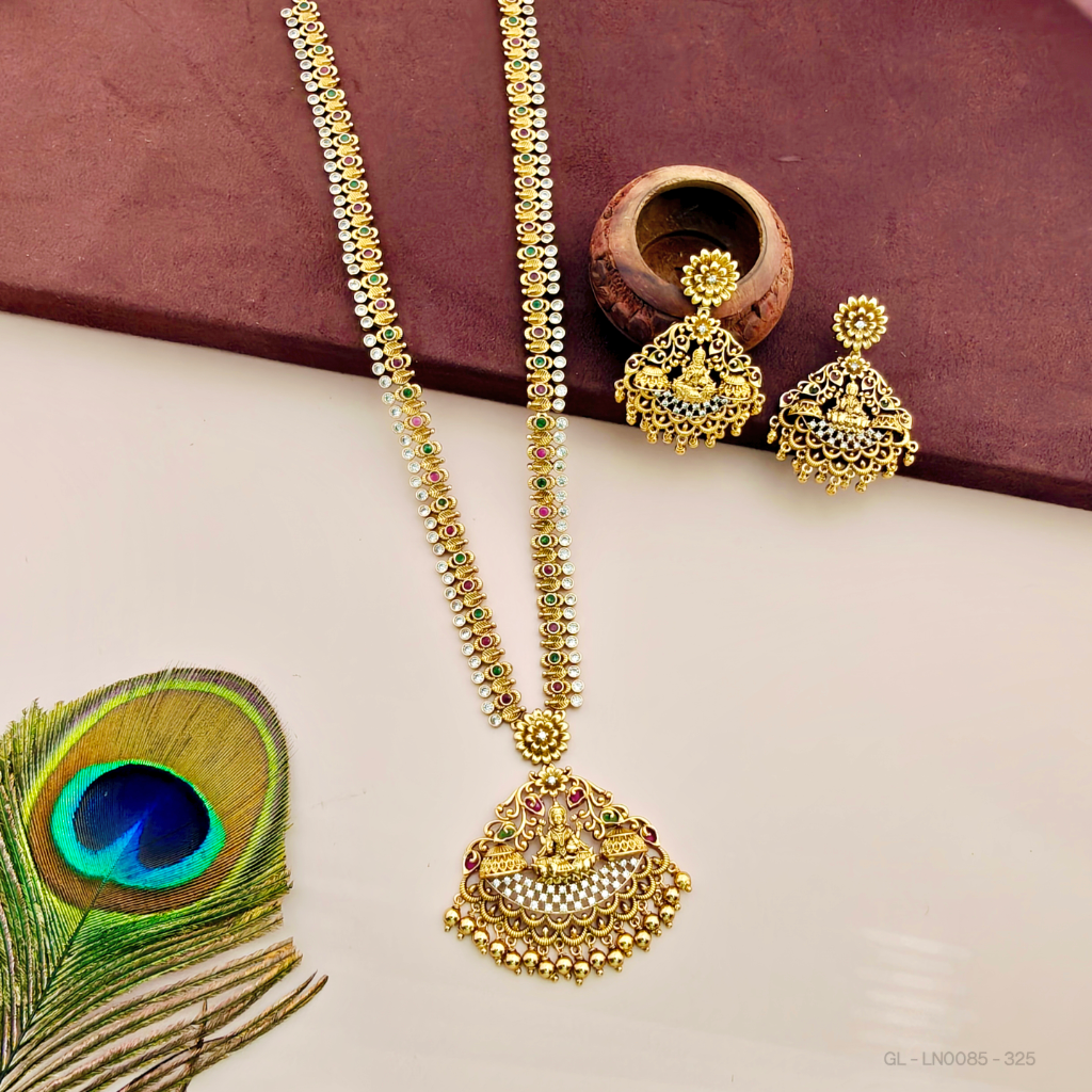 Nakshi Lakshmi floral Necklace set