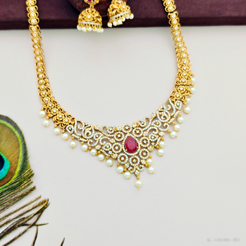 Elegant American Diamond-Long Necklace