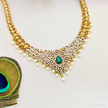 Elegant American Diamond-Long Necklace