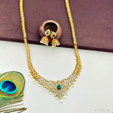 Elegant American Diamond-Long Necklace