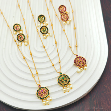 Floral lotus pattern Kemp stone Chain
