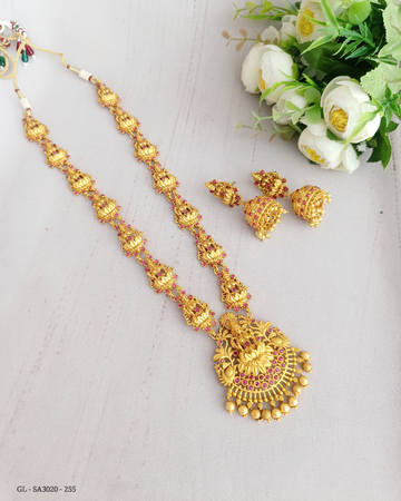 Lotus Lakshmi long necklace - GL-SA3020-255