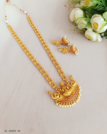 Temple Double line Long Necklace - GL-SA3031-185