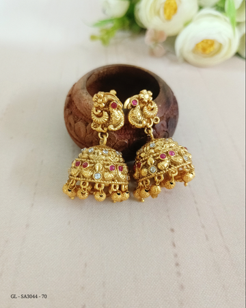 Nakshi Peacock Jhumkis - GL-SA3044-70