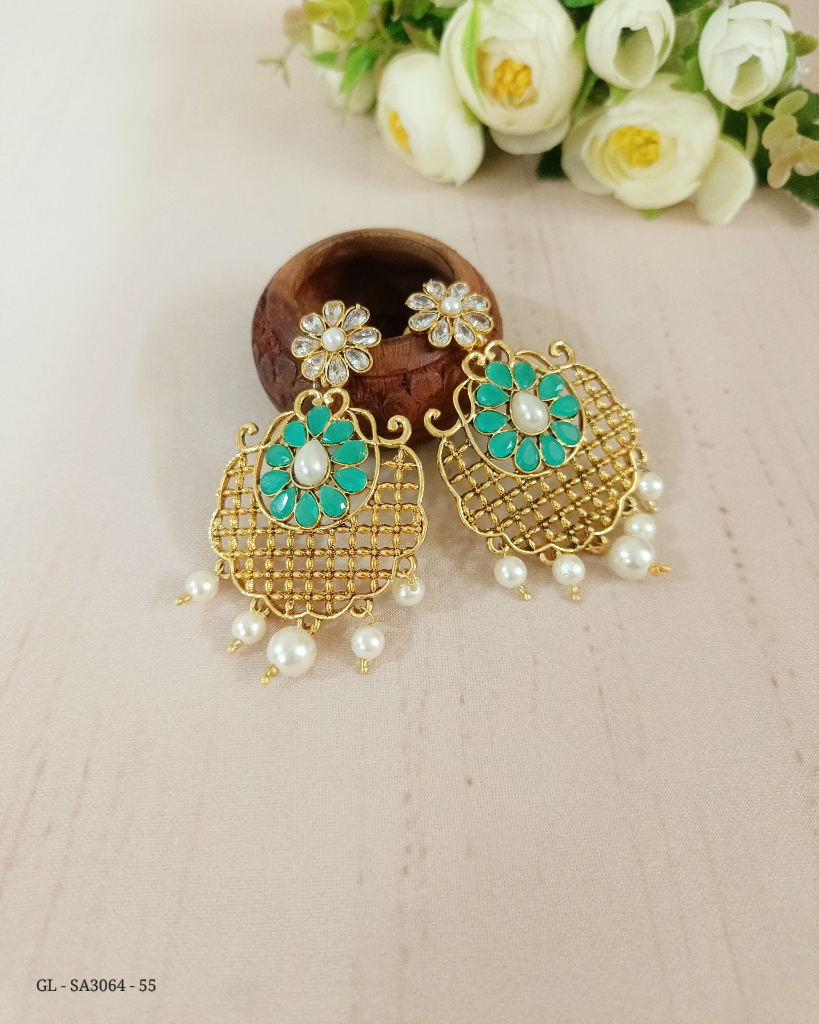 Antique Indo Western Earrings - GL-SA3064-55