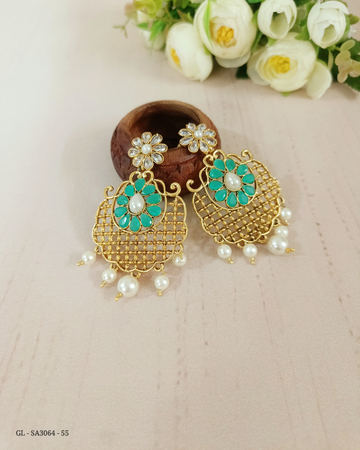 Antique Indo Western Earrings - GL-SA3064-55