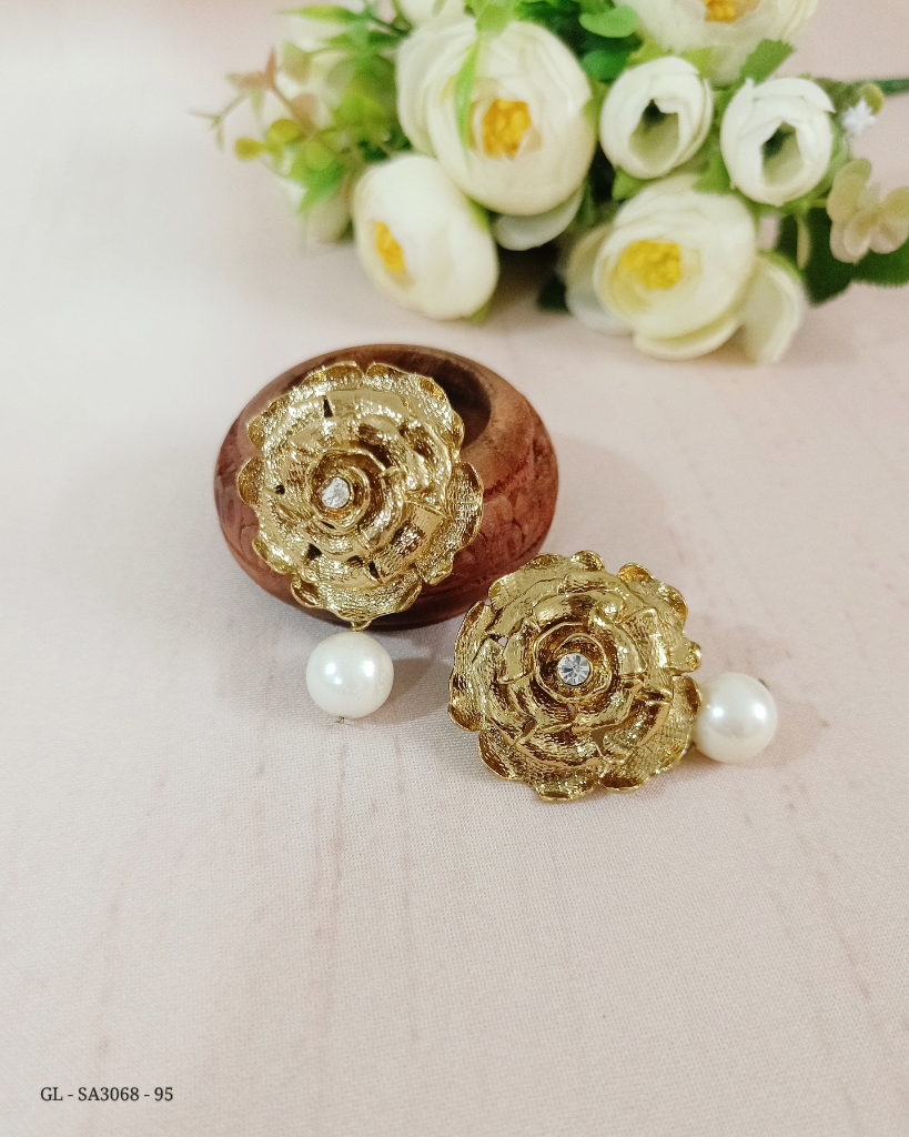 Antique Golden Rose Earrings - GL-SA3068-95