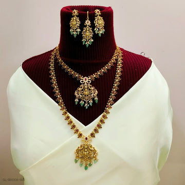 Semi Bridal Antique Temple Combo set