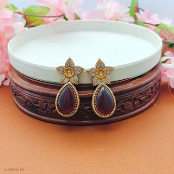 Regal Moissanite Stone Earrings
