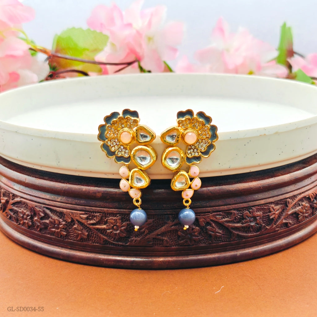 Meenakari Kundan Earrings