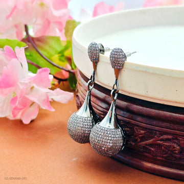 Party wear Silver finish Earrings