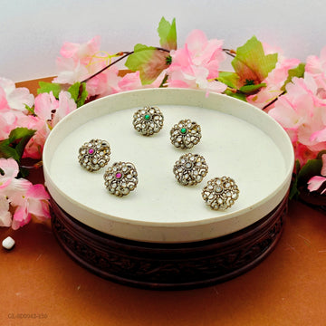 Cz Victorian studs with lock support
