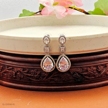 AD Silver Polish Earrings