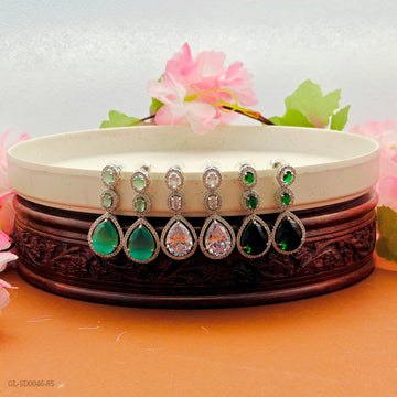 AD Silver Polish Earrings