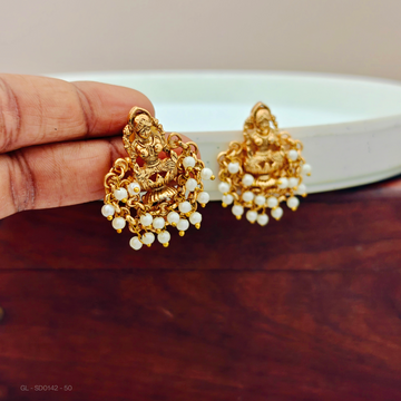Clustered pearl -Lakshmi-Lotus - Studs
