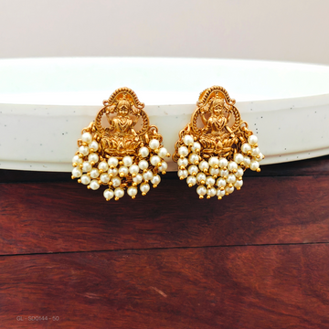 Clustered pearl -Lakshmi-design-Lotus- Studs