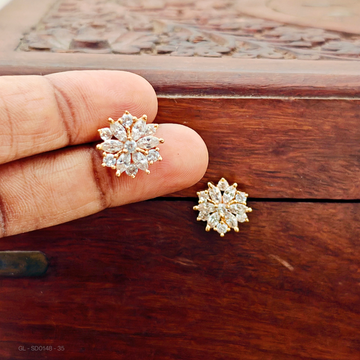 Gold plated-AD stone- Studs