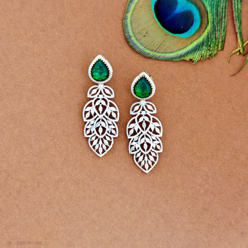 AD-Purple-Green-Stone-Party wear-stud