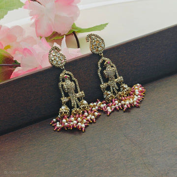 Rich Stud Dangler with Pearl Drops