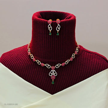 American Diamond & ruby Emerald