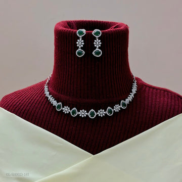 American Diamond necklace - Emerald