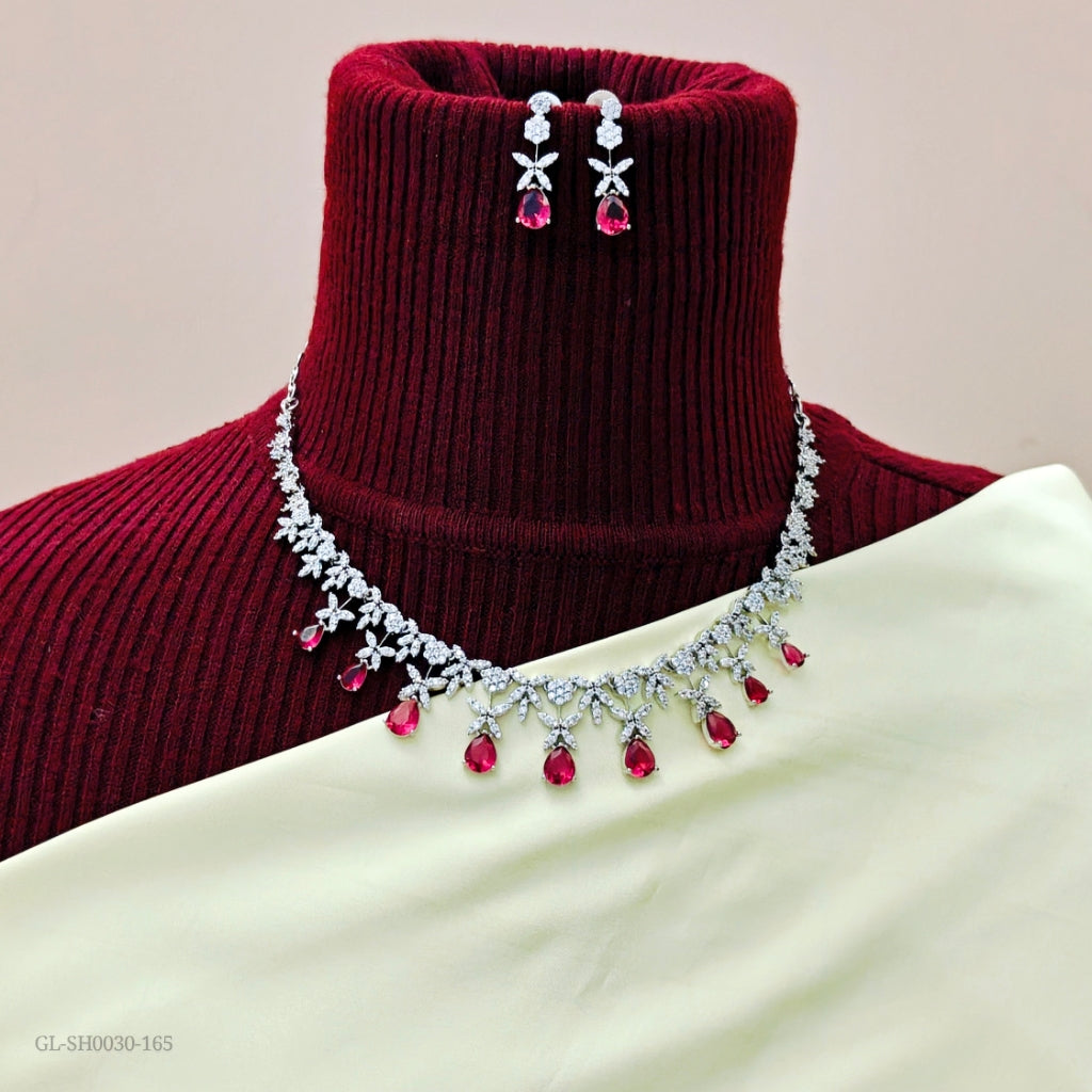 American Diamond- AD Ruby Stone