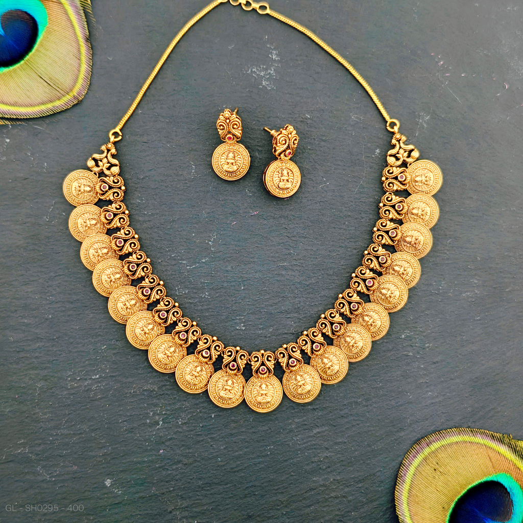 Nakshi lakshmi coin - Necklace set