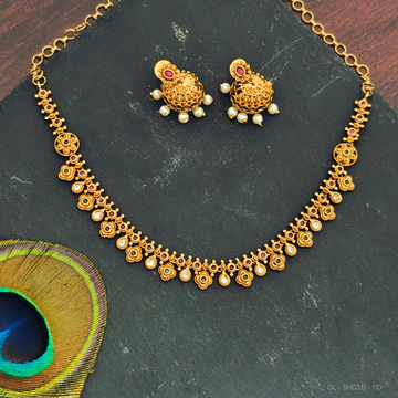 Antique Gold floral Necklace