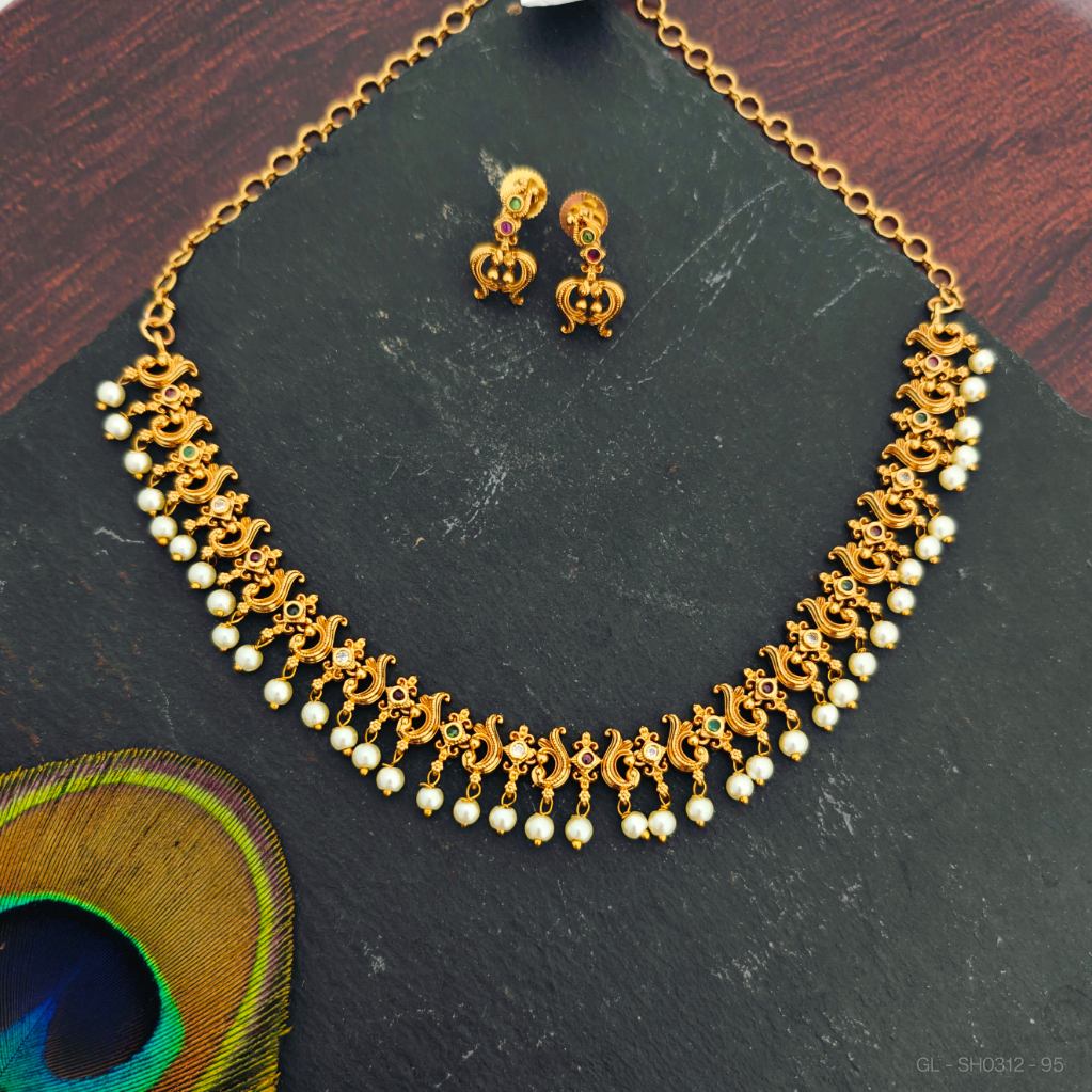 Antique Gold floral Necklace