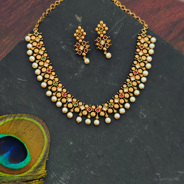 Antique Gold floral Necklace
