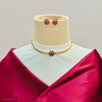 Floral Choker with earrings