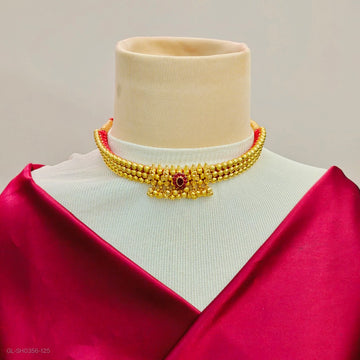 Gold plated Tulshi necklace